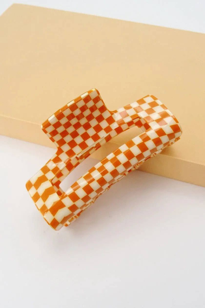 Checkered Claw Hair Clip