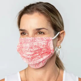 Christina Pink Pleated Cotton Mask