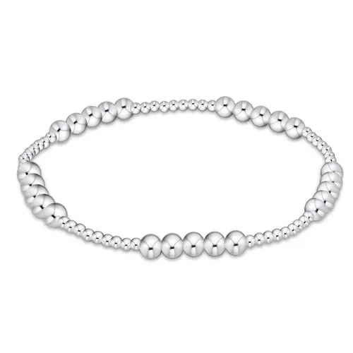 Classic Blissful Pattern 2mm Bead Bracelet- 4mm Sterling