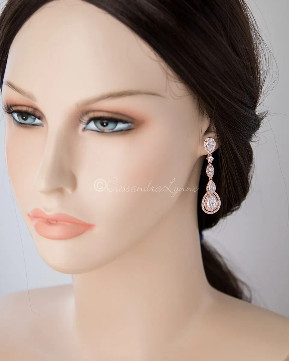 Clip-On Cubic Zirconia Earrings