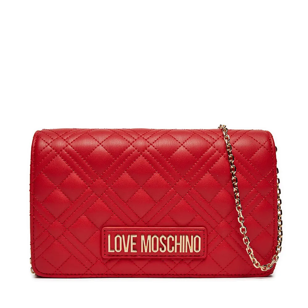 Clutch Donna con Tracolla LOVE MOSCHINO linea Smart Daily Quilted Rosso