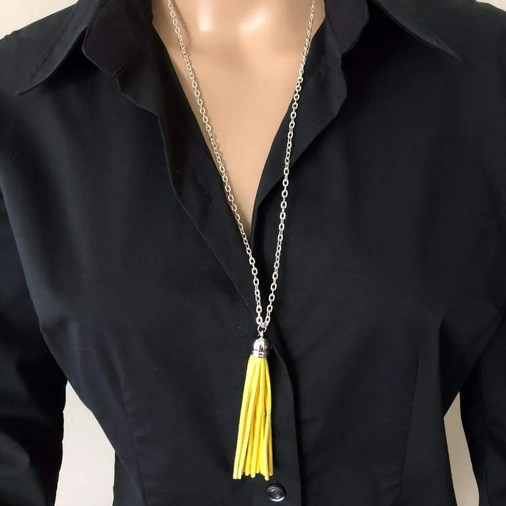 Colorful Long Tassel Necklace