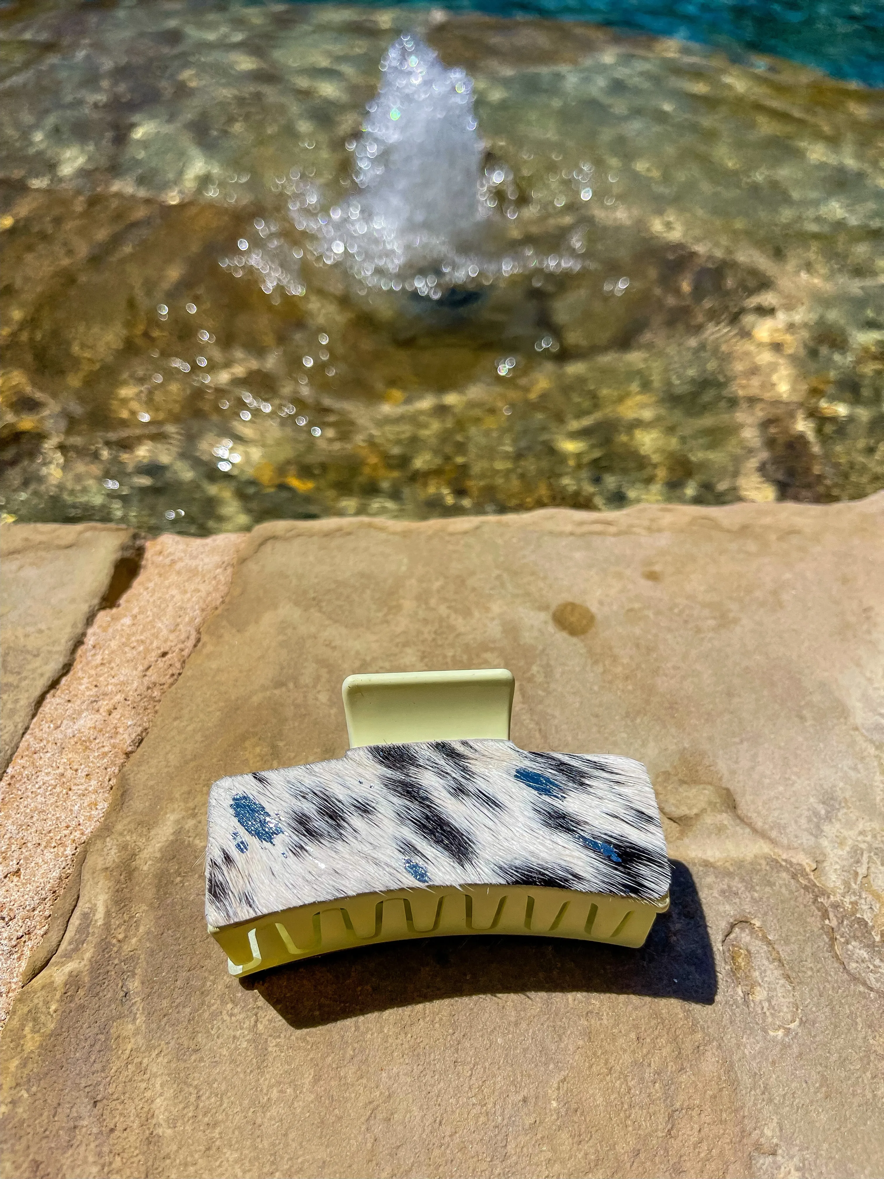 Cowhide Claw Hair Clips