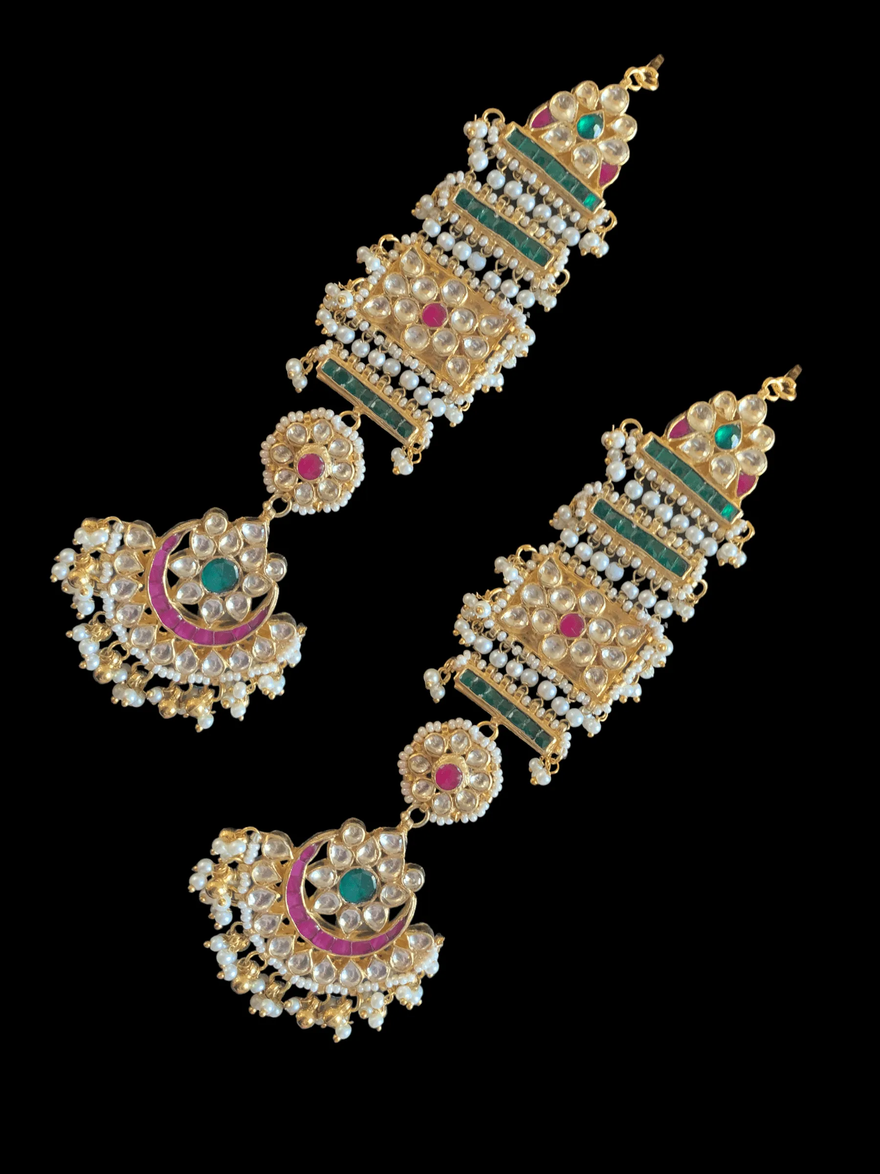 DER187 Jovita pachi Kundan earrings ( READY TO SHIP)