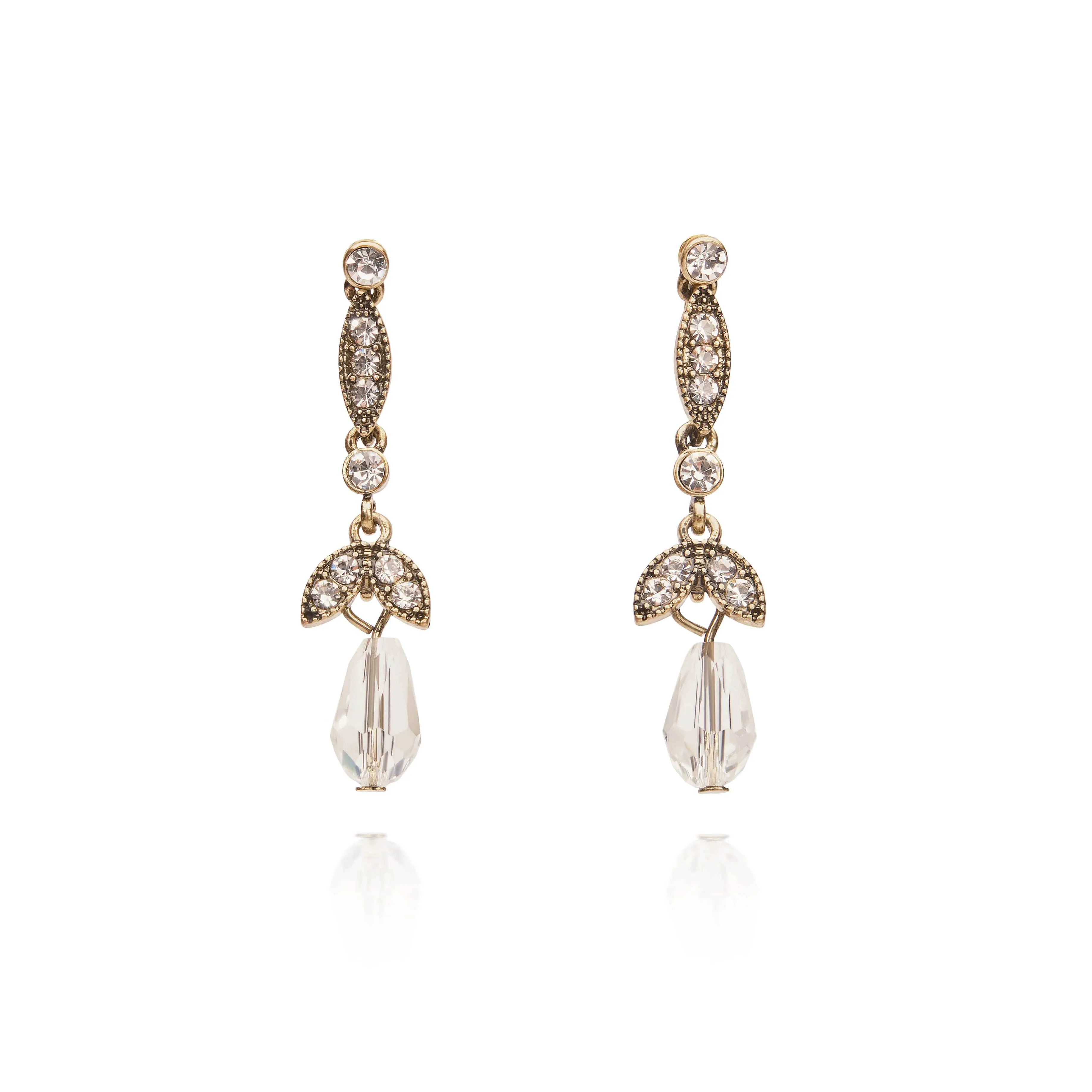 Diamante Drop Earrings: Lula Crystal Glass Drop Earrings