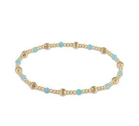 Dignity Sincerity Pattern 4mm Gold & Gemstone Bracelet / Click for Selection