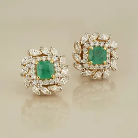 Eden Emerald Ear Studs