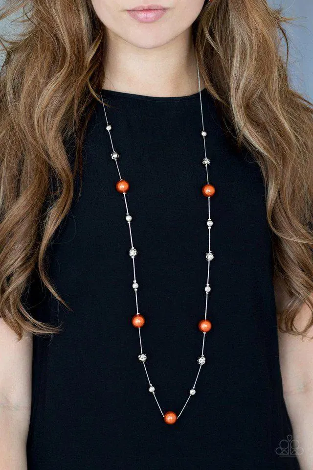 Eloquently Eloquent Orange Necklace - Paparazzi Accessories