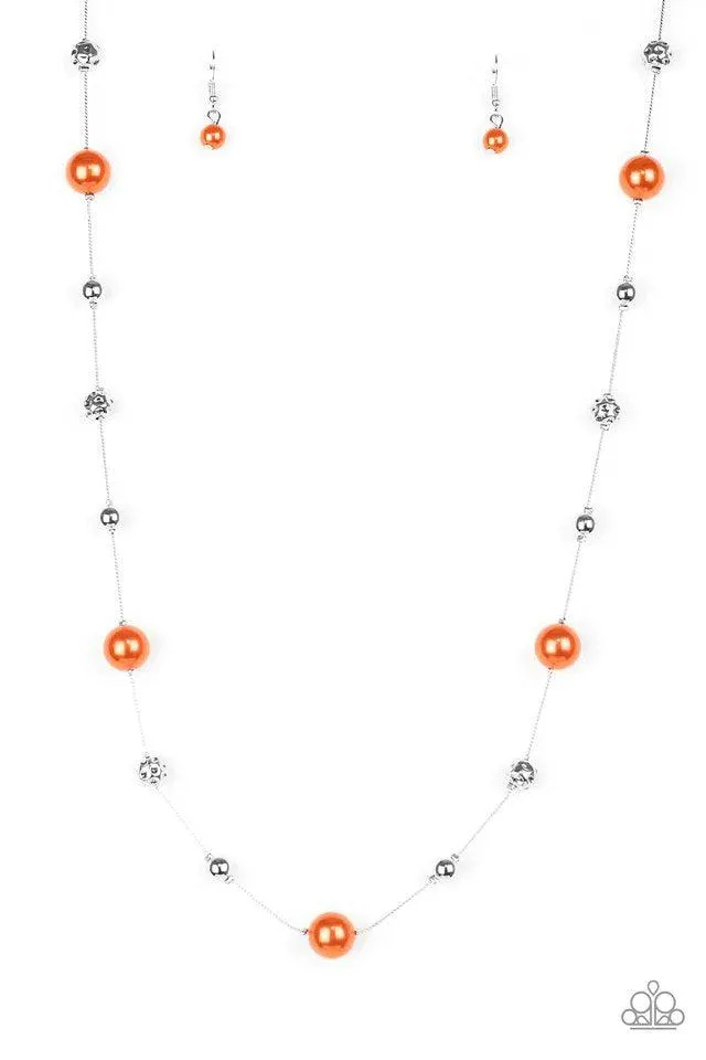 Eloquently Eloquent Orange Necklace - Paparazzi Accessories