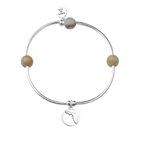 Florida | Bangle Charm Bracelet | Amazonite-Courage