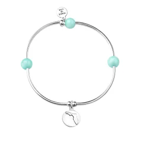 Florida | Bangle Charm Bracelet | Tiffany Blue - Serenity