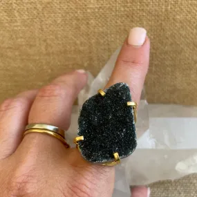 Freeform Agate Druzy Ring #56