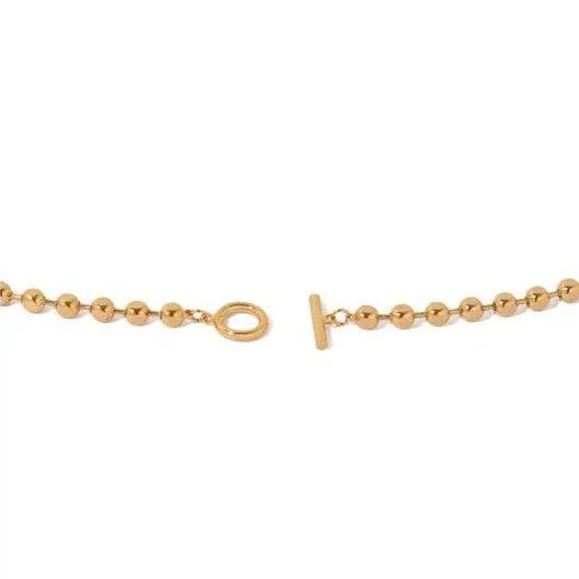 Gold Beaded Pearl Necklace & Bracelet (Purchase Individually)