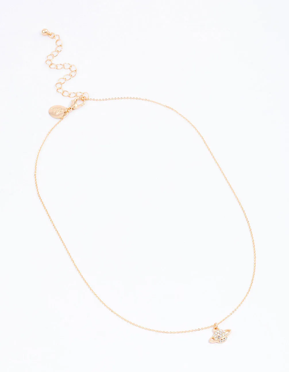 Gold Dainty Planet Pendant Necklace