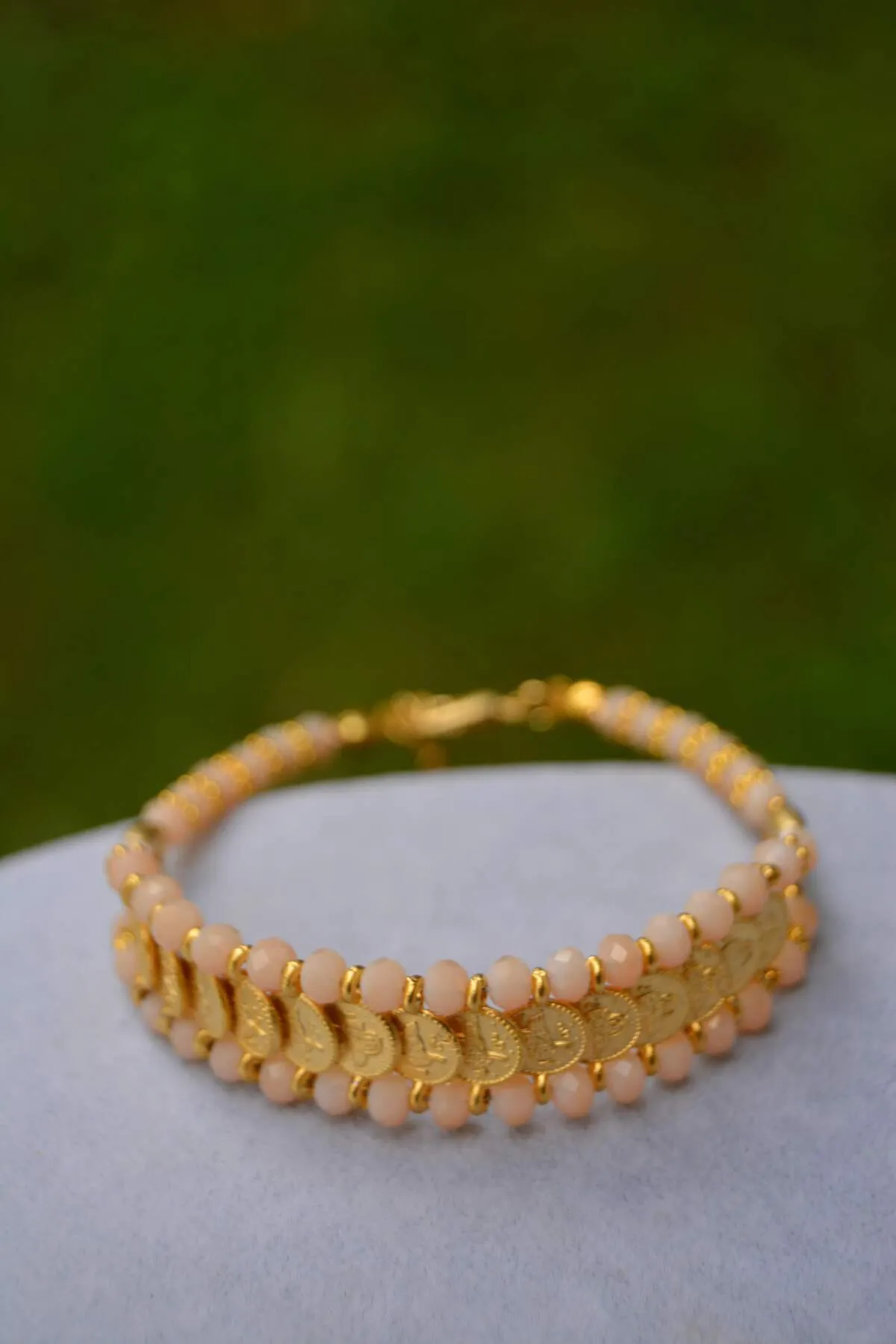 Gold Plated Monogram Design Women's Bracelet