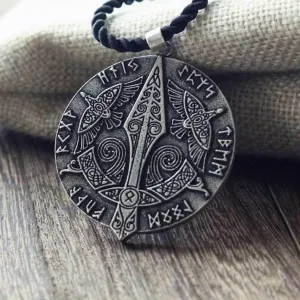 Gungnir, Huginn & Muninn Odin Necklace