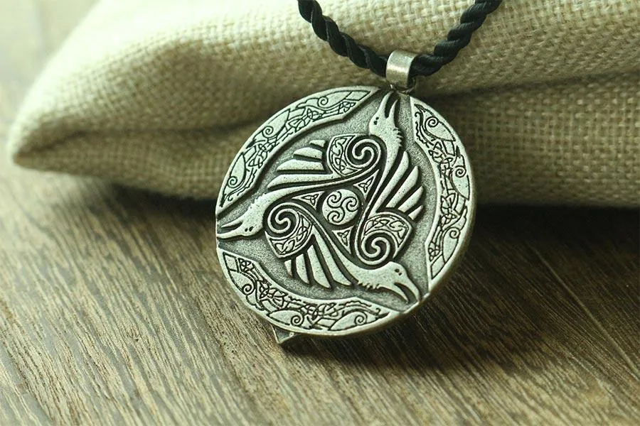 Gungnir, Huginn & Muninn Odin Necklace