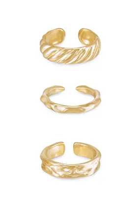 Hand Worked Ring Set of 3