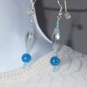 Kaimi Blue Bead Dangle Earrings