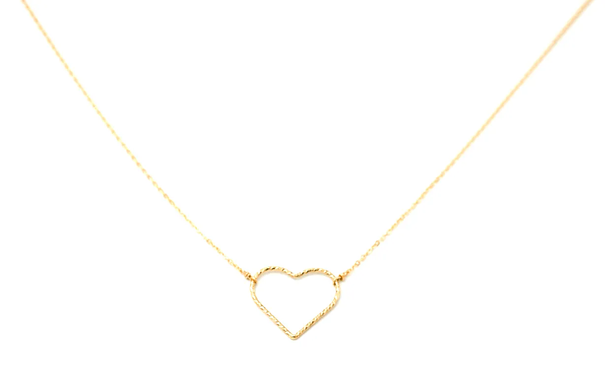 Large Shimmer Heart Necklace