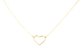 Large Shimmer Heart Necklace