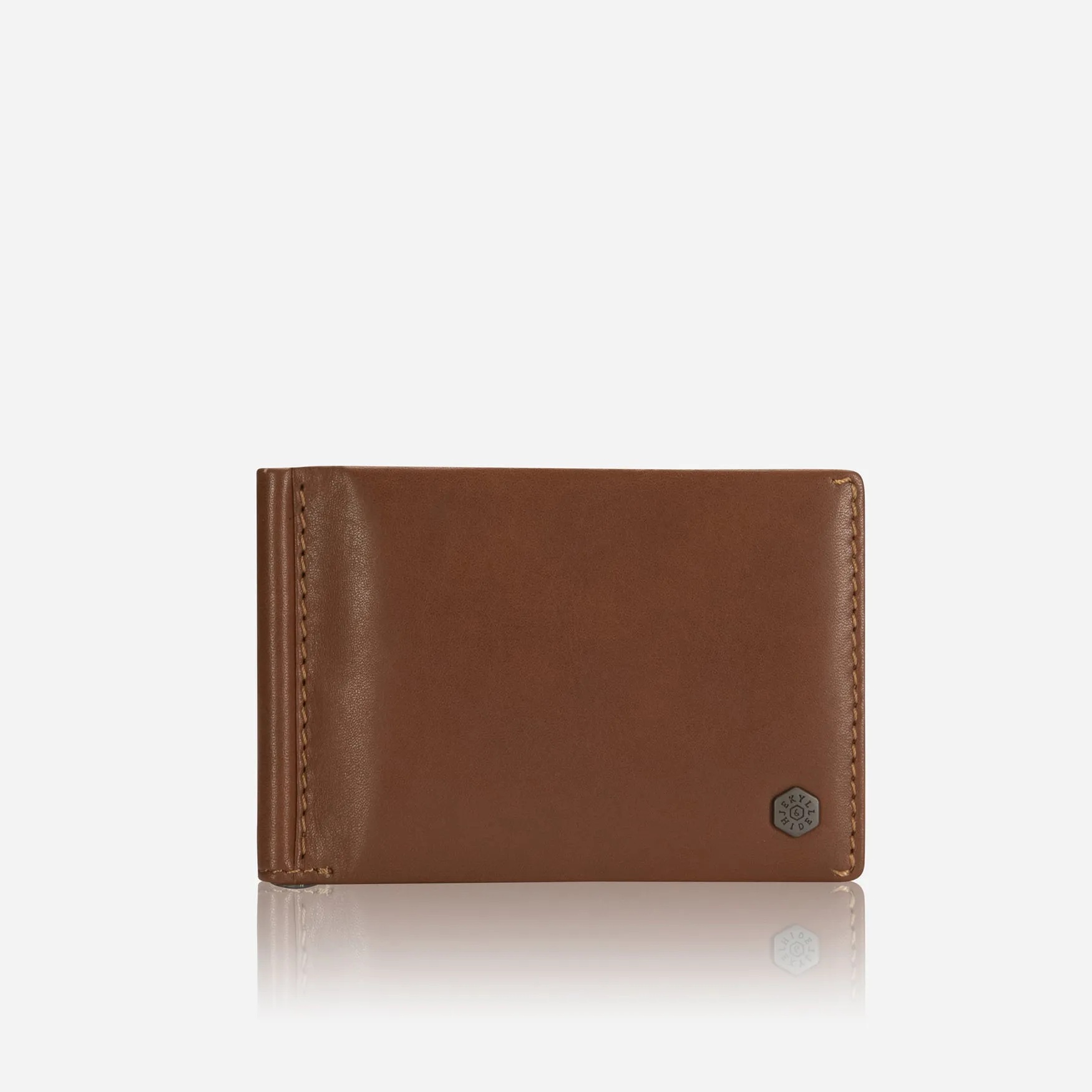 Leather Money Clip Wallet, Coffee