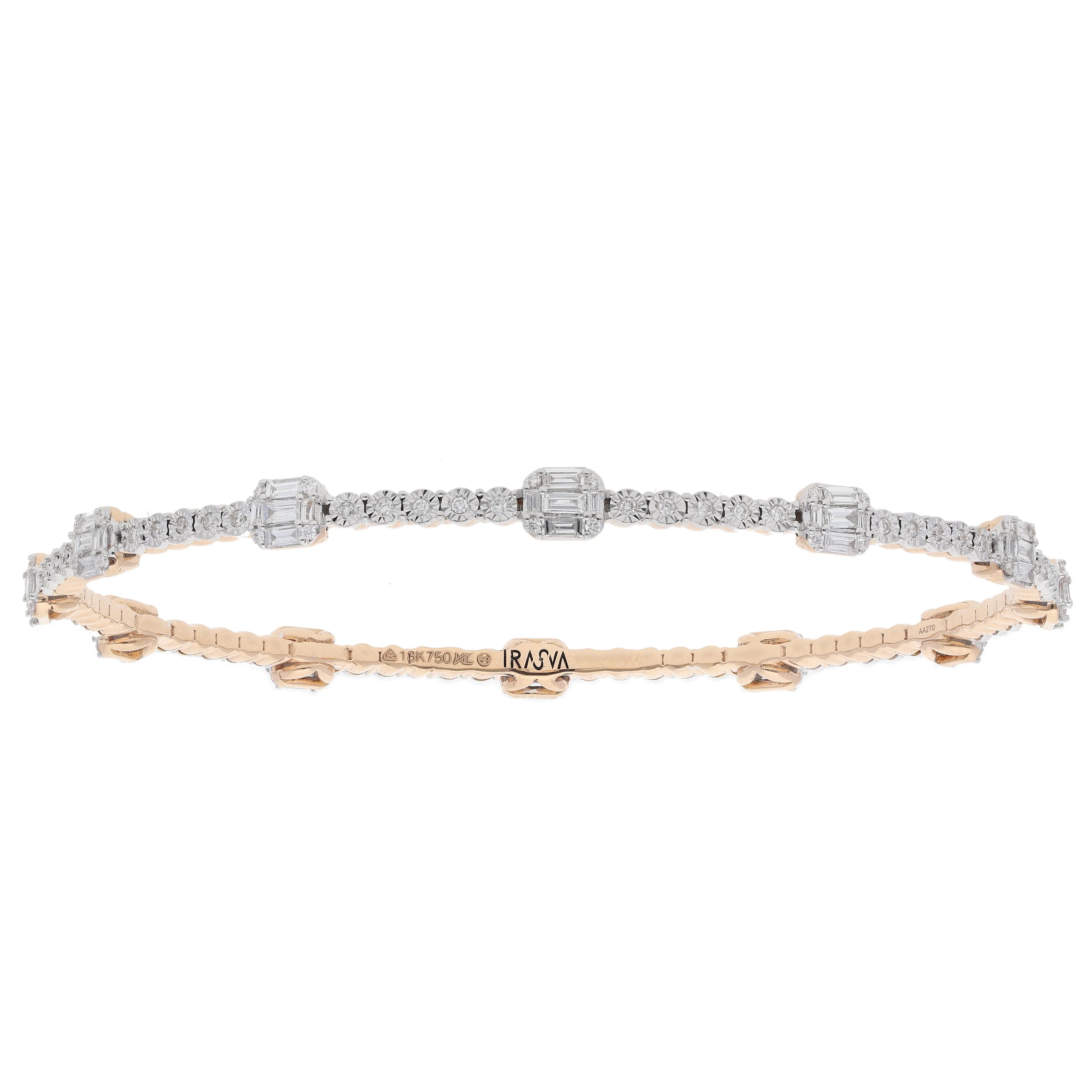 Elegant Linked Diamond Encrusted Bangle Bracelet