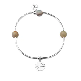 Martha's Vineyard | Bangle Charm Bracelet | Amazonite - Courage