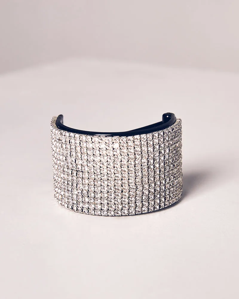 MAXINE DIAMANTE HAIR CUFF - SILVER