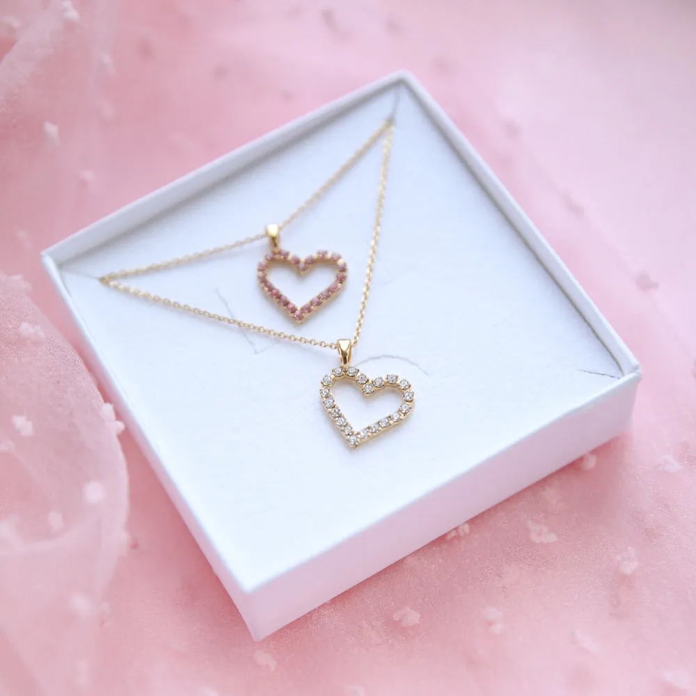 Mini Sweetheart Necklace / Light Rose