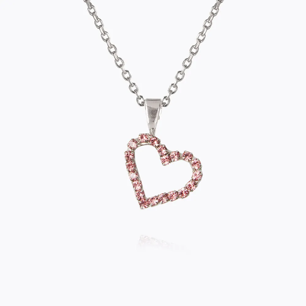 Mini Sweetheart Necklace / Light Rose