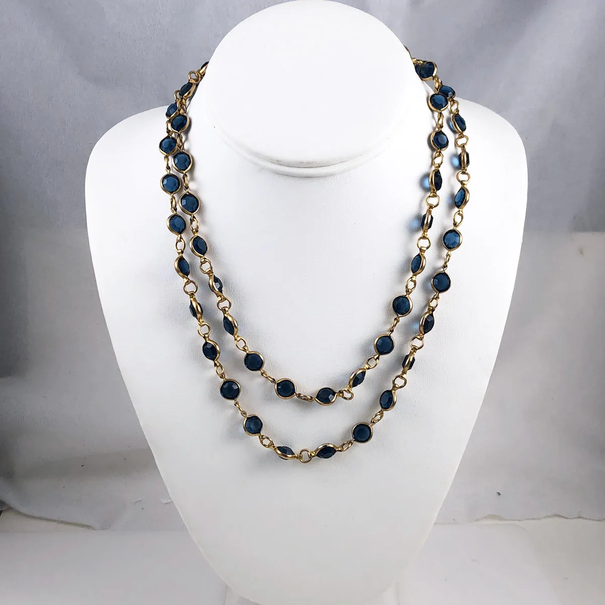 Montana Blue Crystal Long Necklace