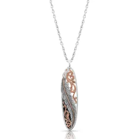 Montana Silversmiths Women's Wind Dancer Pierced Feather Necklace