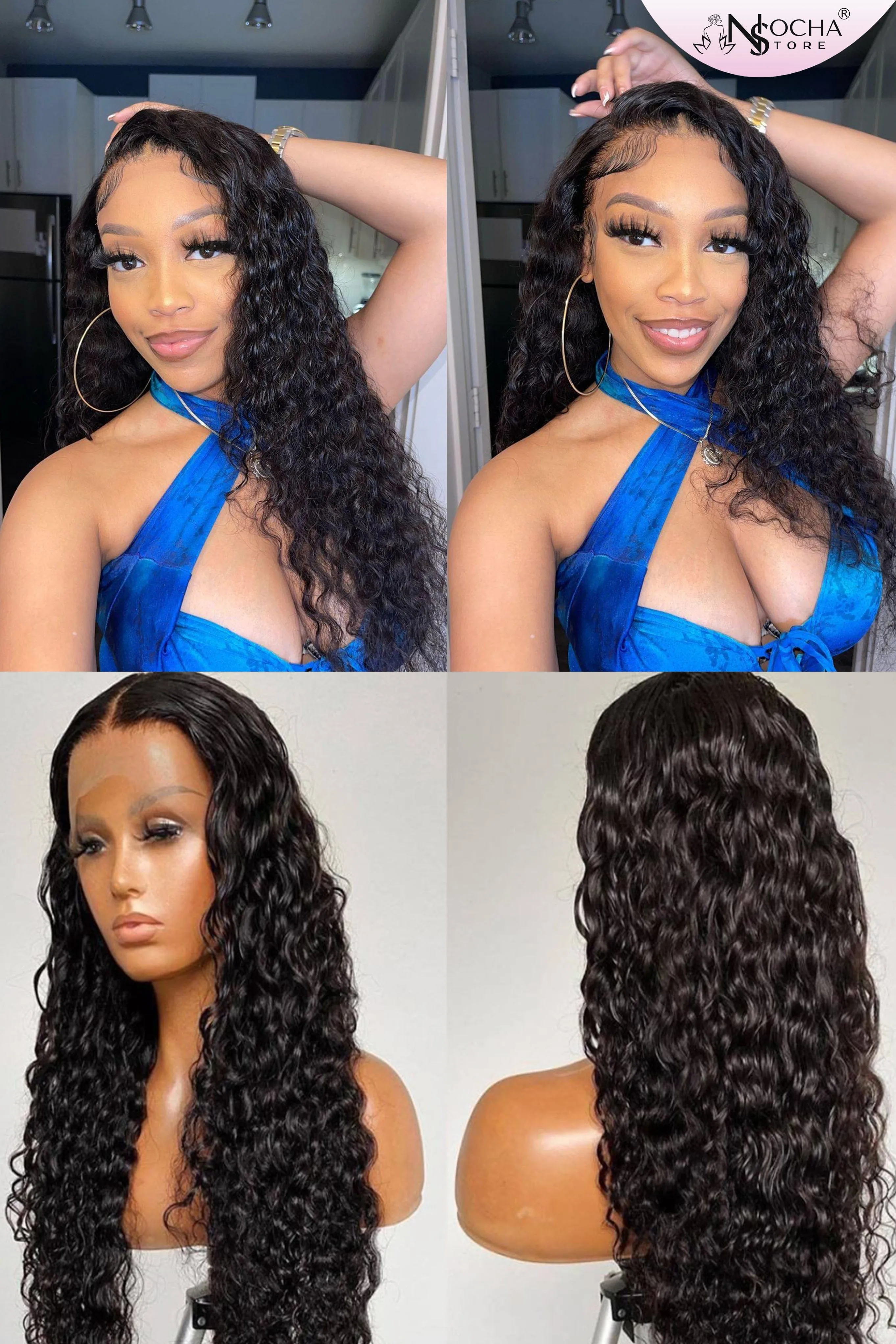 Nocha Water Wave HD Lace Front Wigs Human Hair