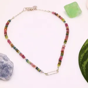 Olivos - Multi Tourmaline Bar Necklace