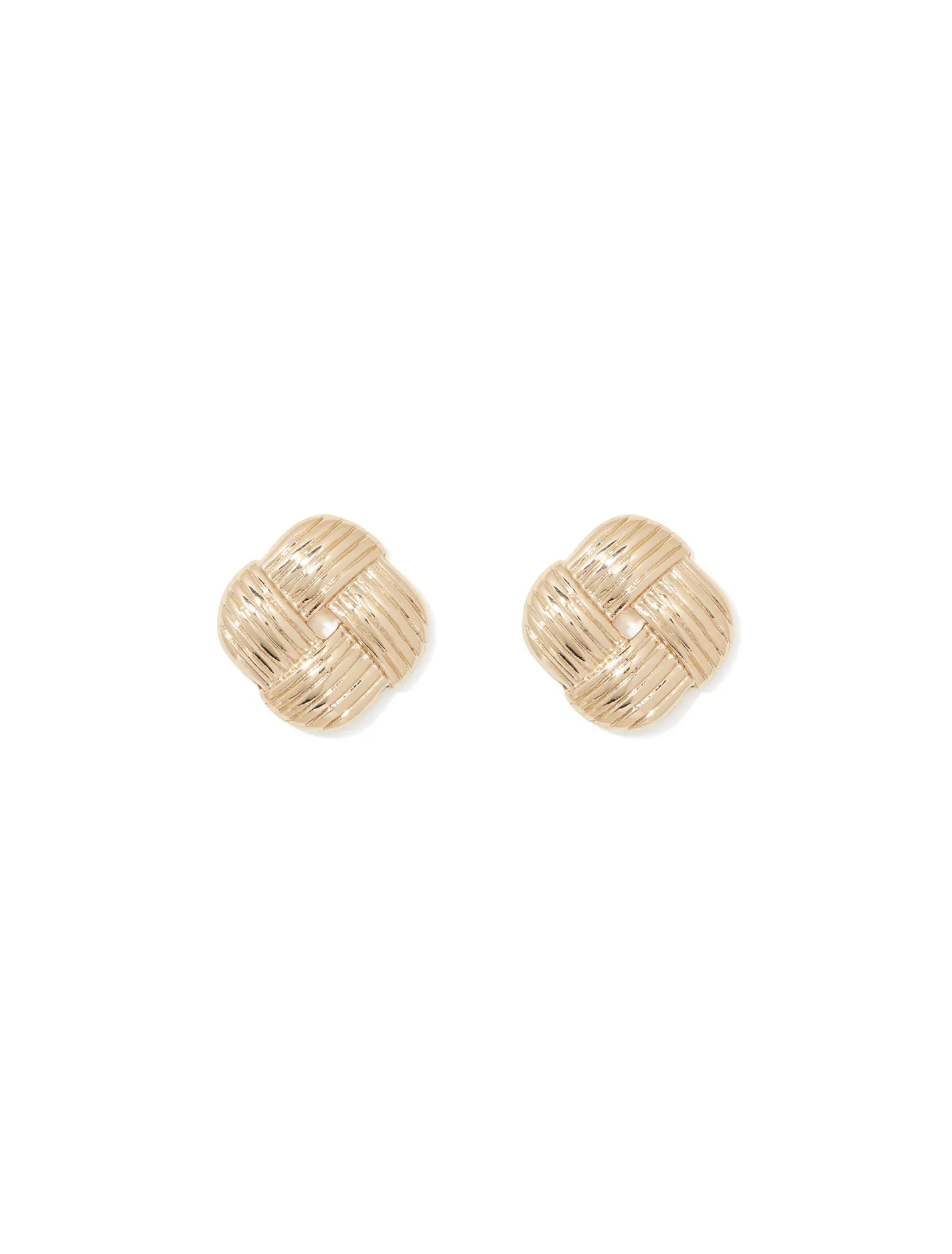 Paula Panel Square Stud Earrings