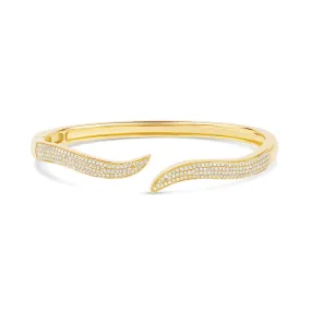 Pave Wave Cuff Bangle