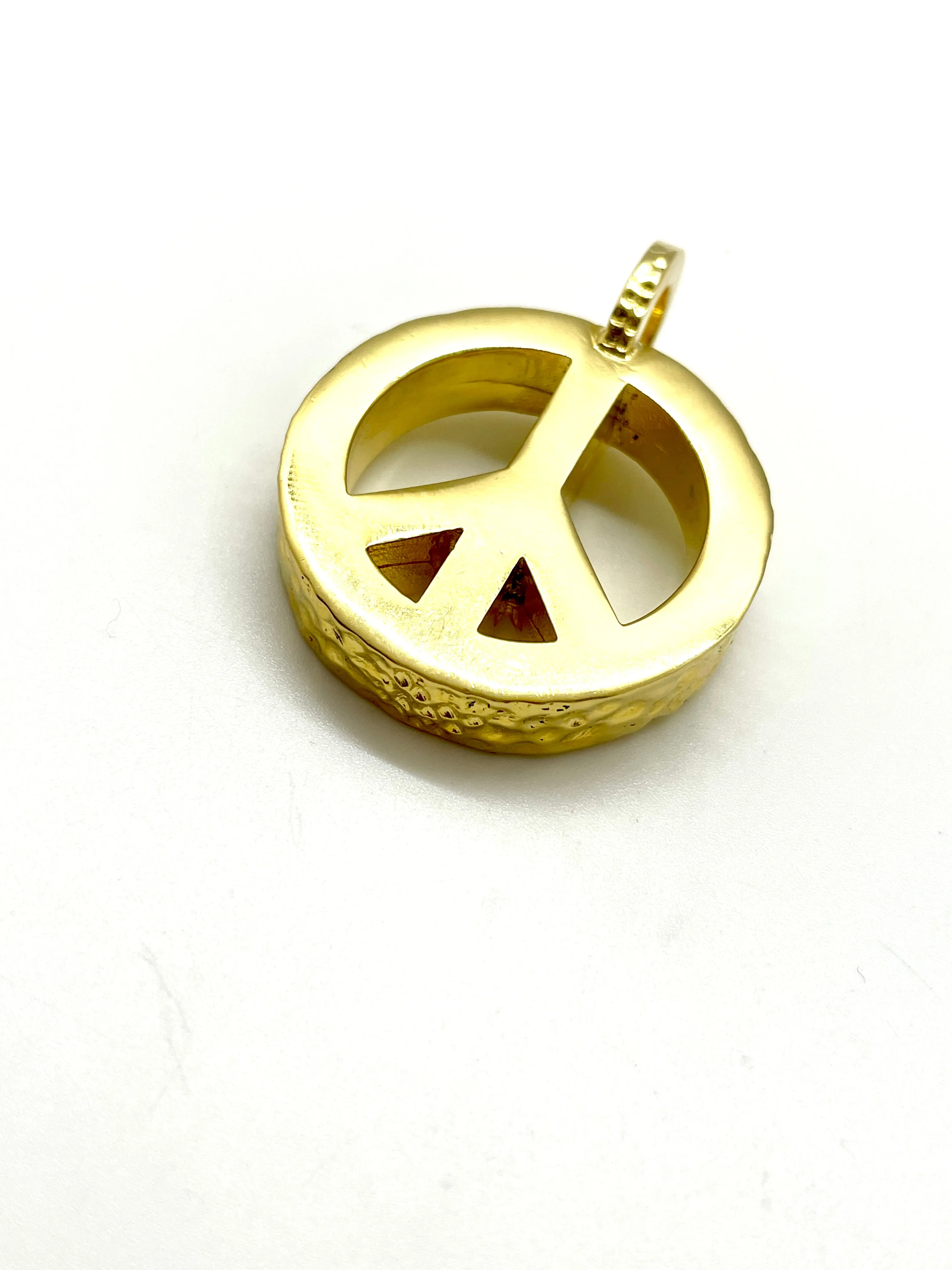 Peace Necklace with Gold Plated Box Chain