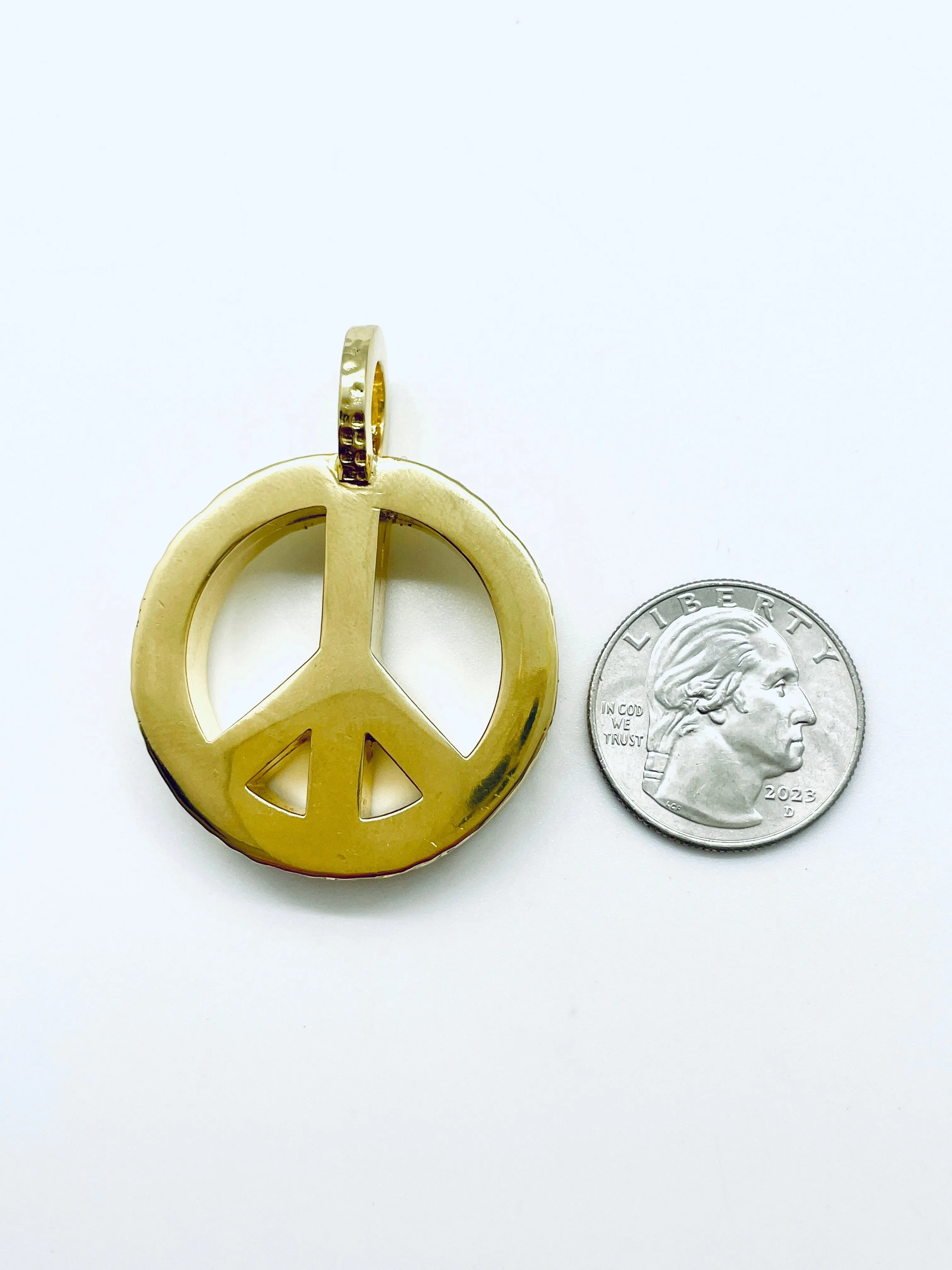 Peace Necklace with Gold Plated Box Chain