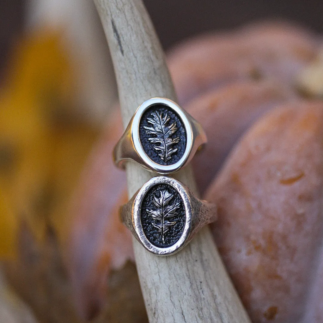 Preorder Oak Signet Rings Sterling Silver