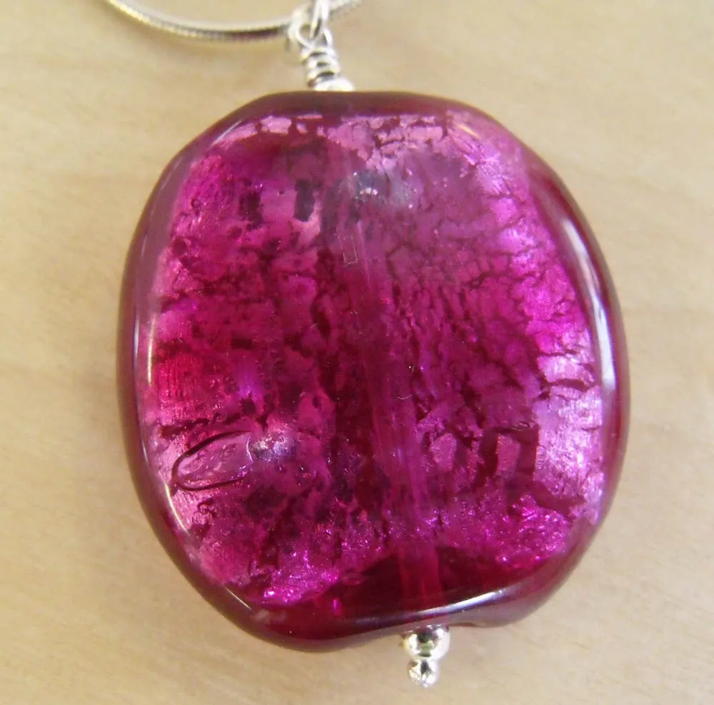 raspberry sparkle pendant