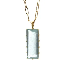 Rectangular Aquamarine Necklace