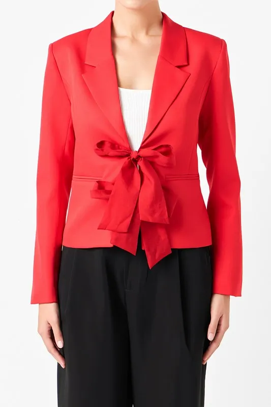 Red Bow Coquette Blazer