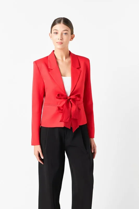 Red Bow Coquette Blazer