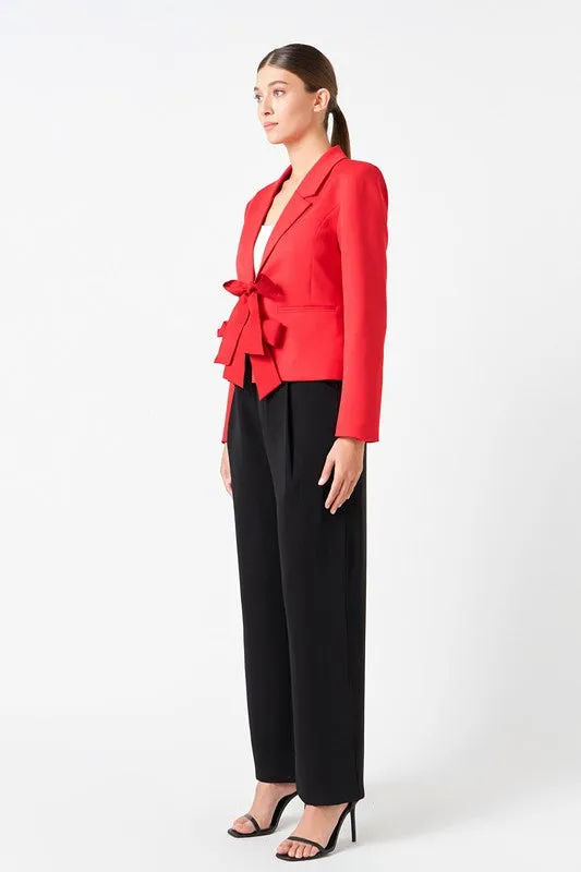 Red Bow Coquette Blazer