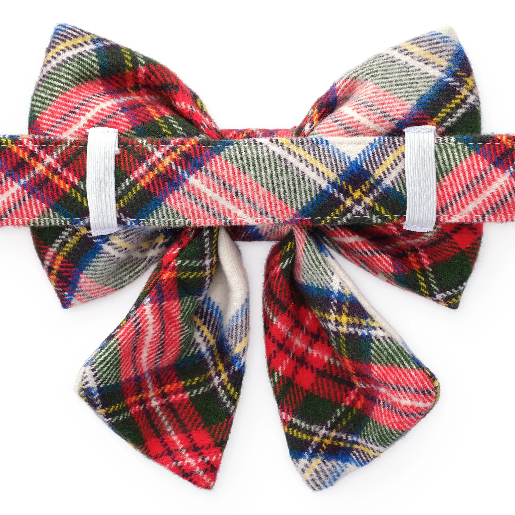 Regent Plaid Flannel Holiday Lady Dog Bow: Small