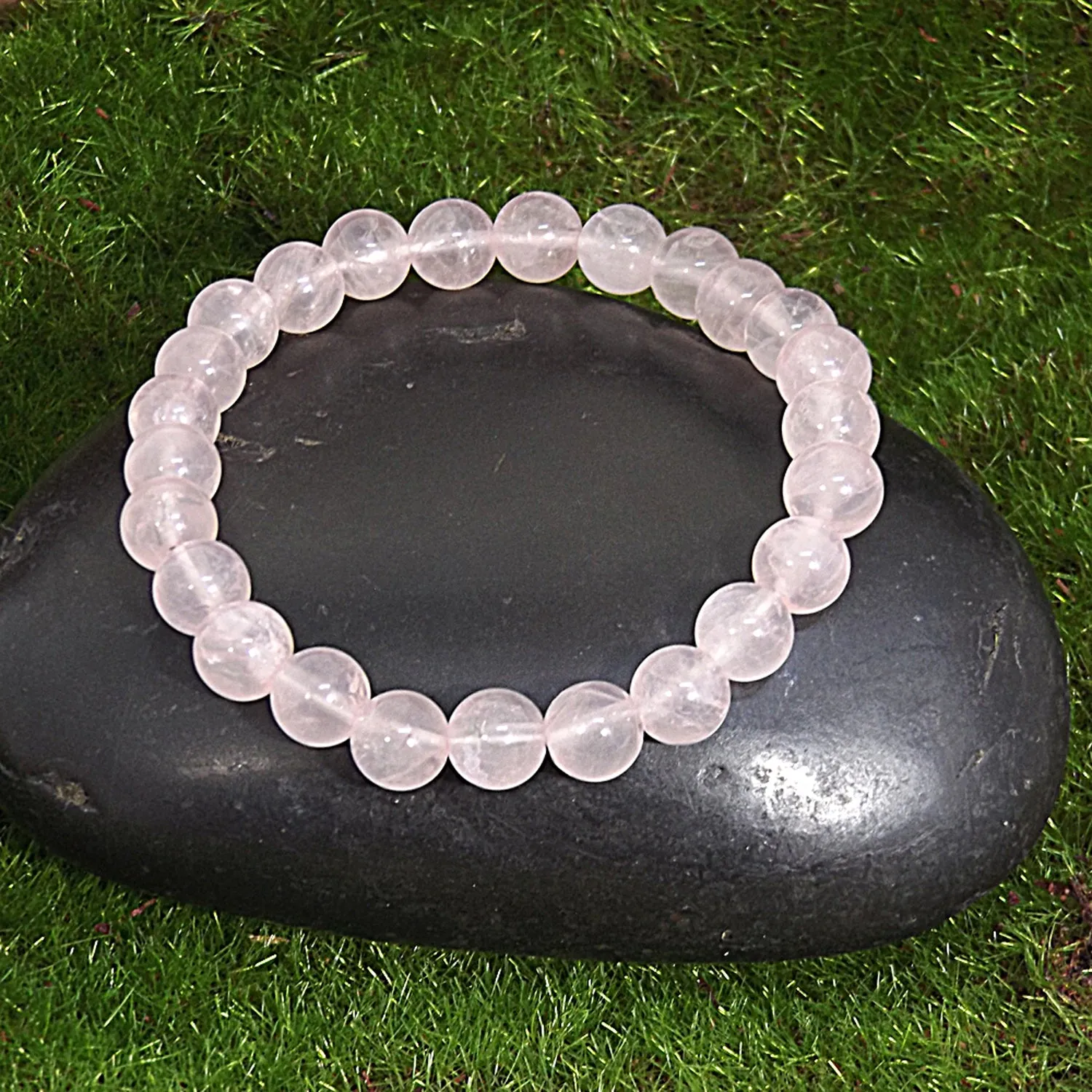 Rose Quartz Gemstone Healing Bracelet for Unconditional Love