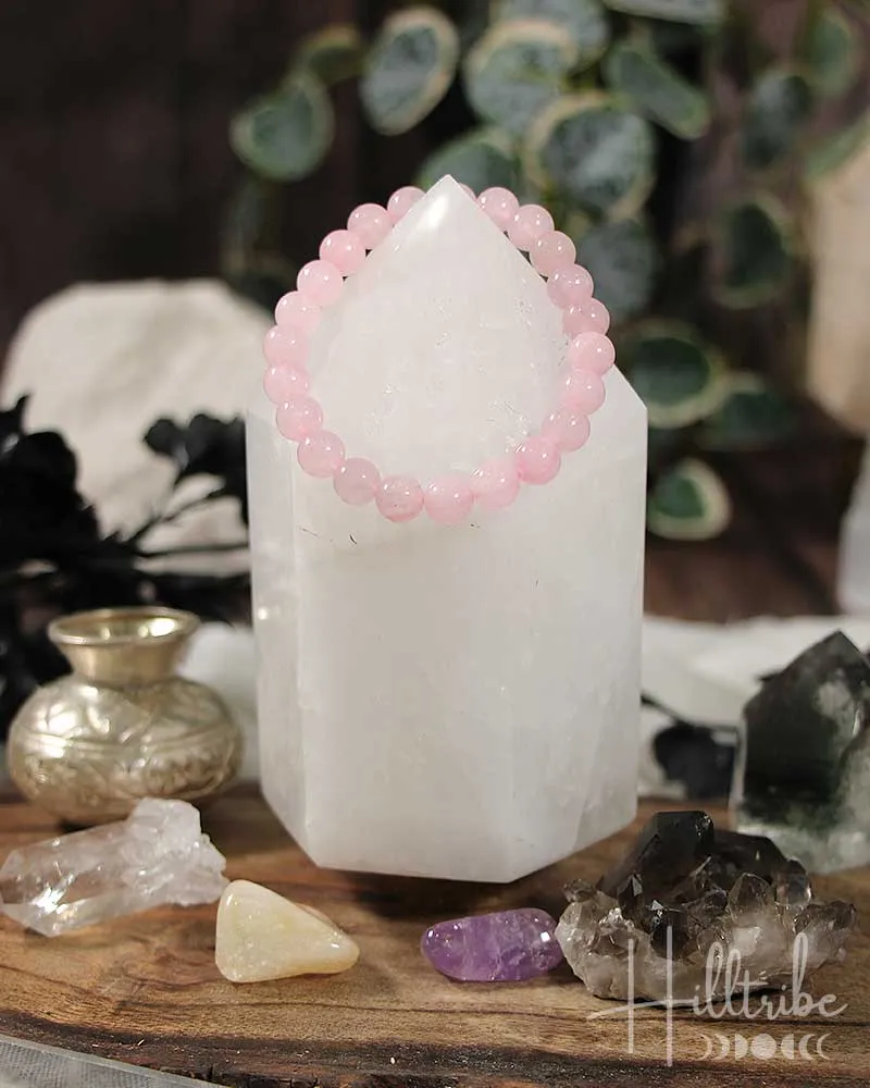 Rose Quartz Gemstone Power Bracelet 8mm