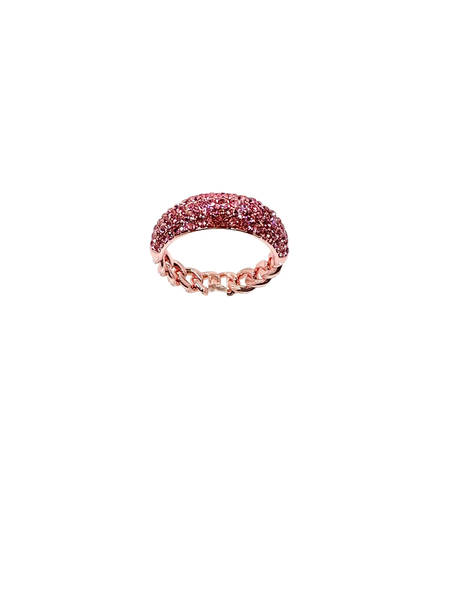 Sarah Pink Pave Chain Ring