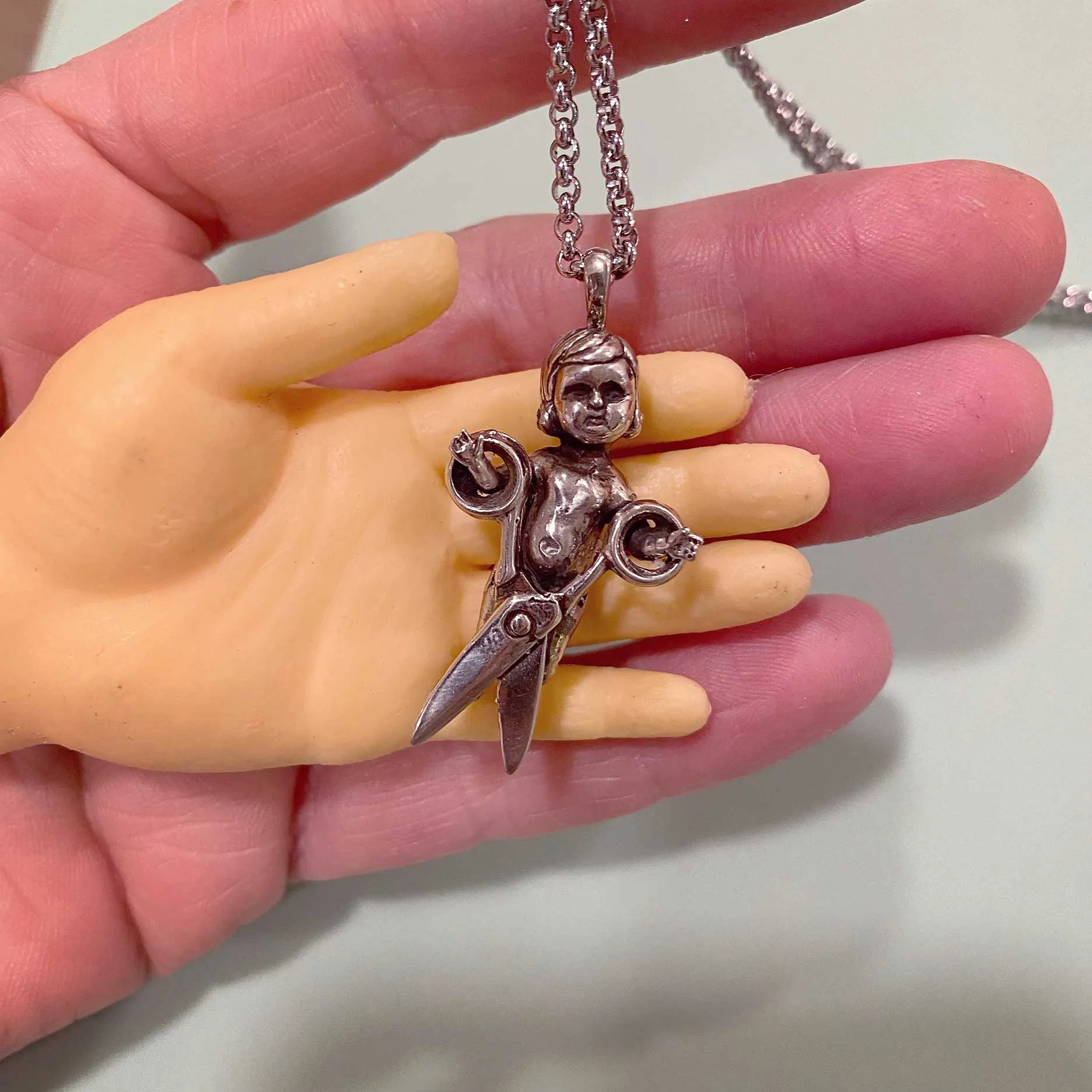 Scissor Baby Necklace Ready to Ship